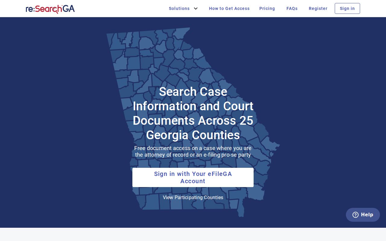 Polk County criminal court cases re:SearchGA provider interface