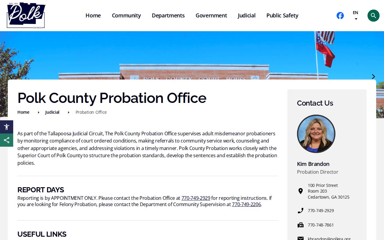 Polk misdemeanor probation source for Polk County criminal records