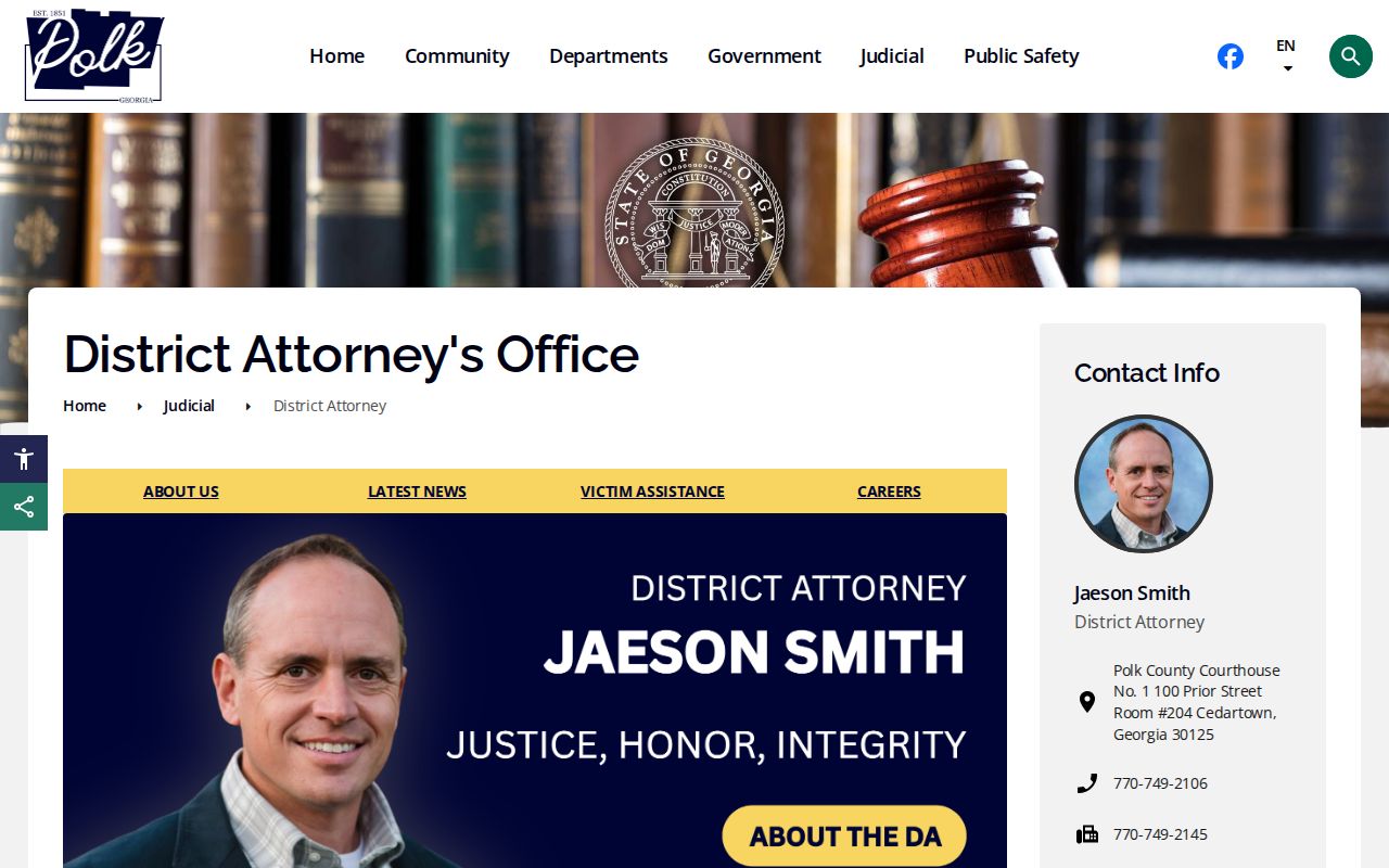 Tallapoosa Circuit District Attorney source for Polk County criminal records
