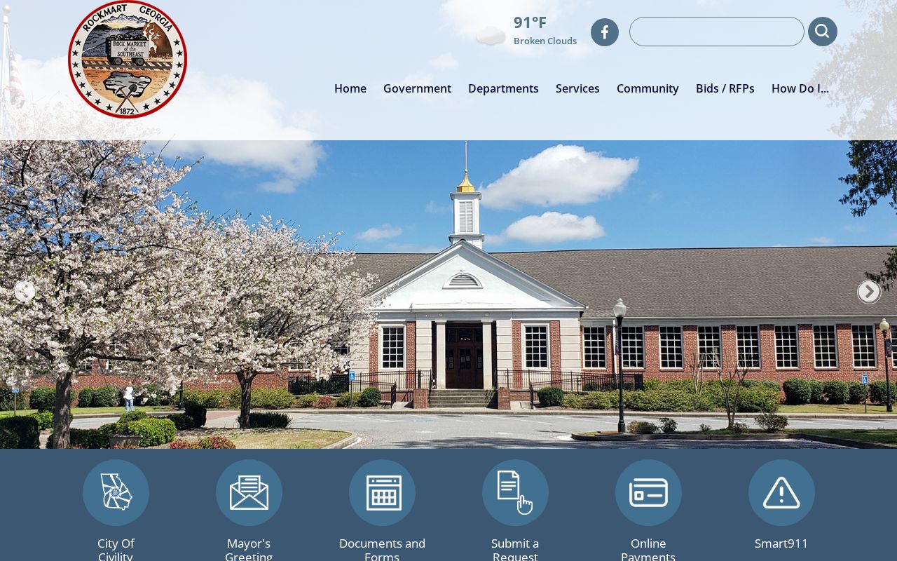 Rockmart city government criminal records access page